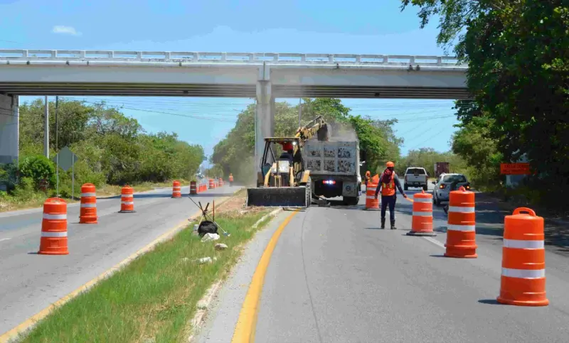Rehabilitan puentes viales en la vía Mérida-Progreso