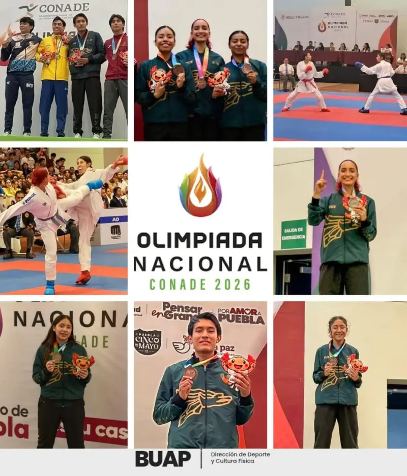 Aportan karatecas BUAP 6 preseas para Puebla en la ON2026