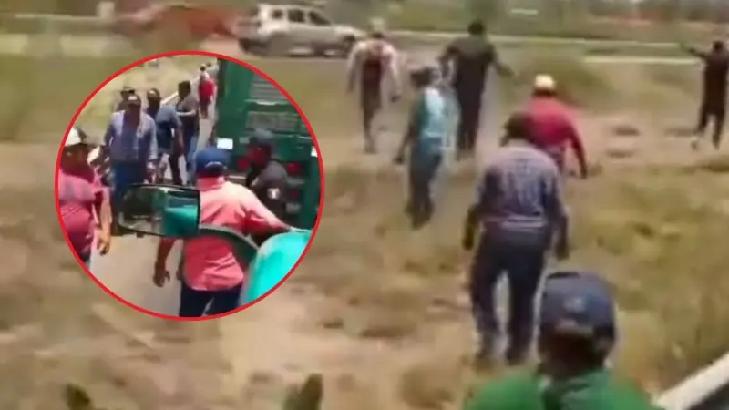 Denuncian ataque armado contra maestros de la CNTE en pleno bloqueo en Mitla