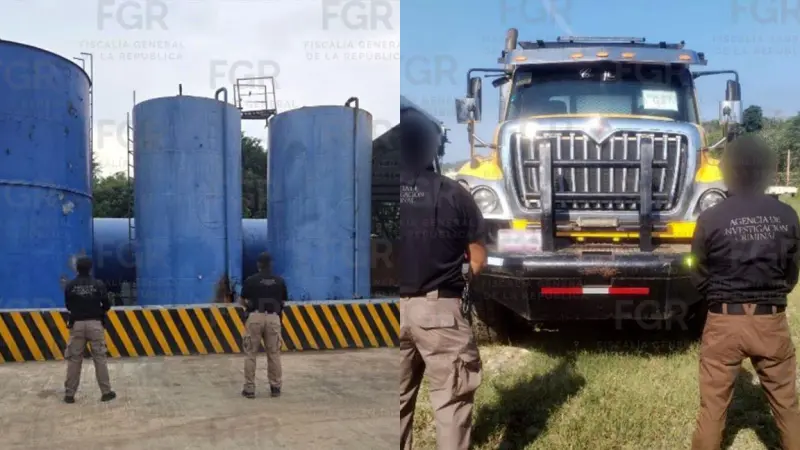 FGR asegura 250 mil litros de hidrocarburos en Plan de Ayala, Tihuatlán, Veracruz.