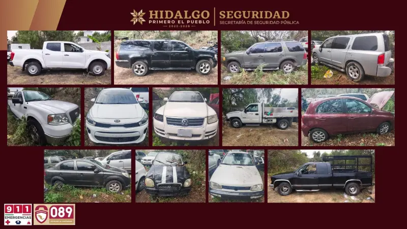 Desmantelan presunto centro criminal en Tepetitlán; aseguran armas, droga y vehículos robados