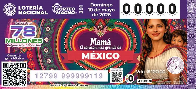 Sorteo Magno del Día de las Madres 2026 de Lotería Nacional registró venta récord más alta de la última década