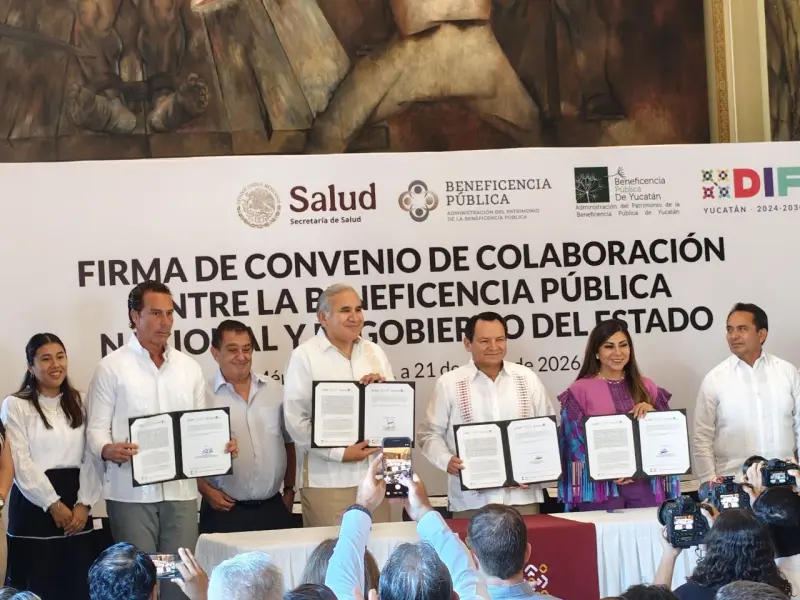 Firman convenio para ampliar apoyos a personas vulnerables en Yucatán