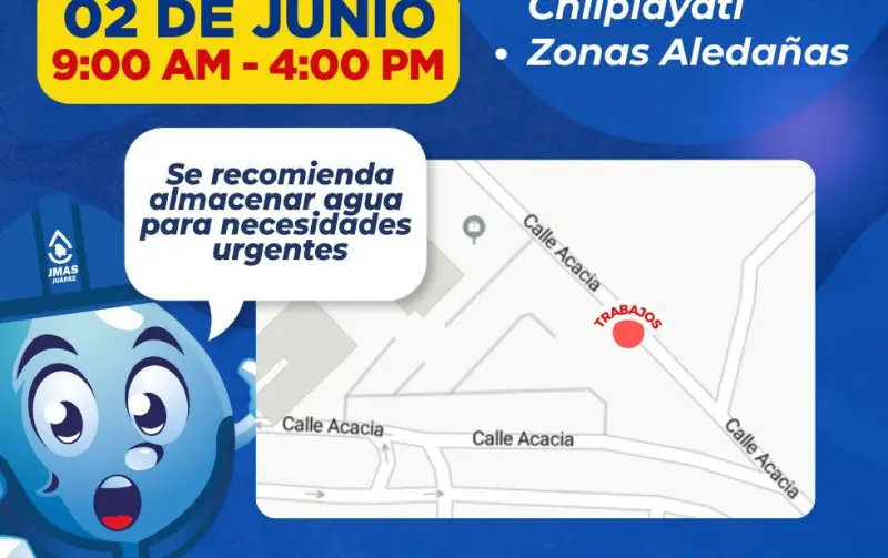 Anuncia JMAS suspensión de agua en Las Haciendas