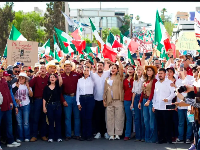 Marchan en Chihuahua contra Maru Campos