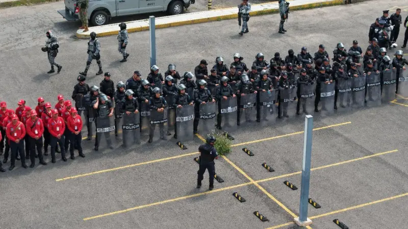Mil 760 elementos blindan el partido México-Ghana en Puebla