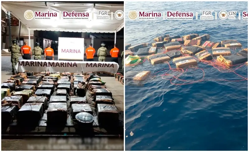 La Marina intercepta más de dos toneladas de cocaína en el Pacífico, sin detenidos