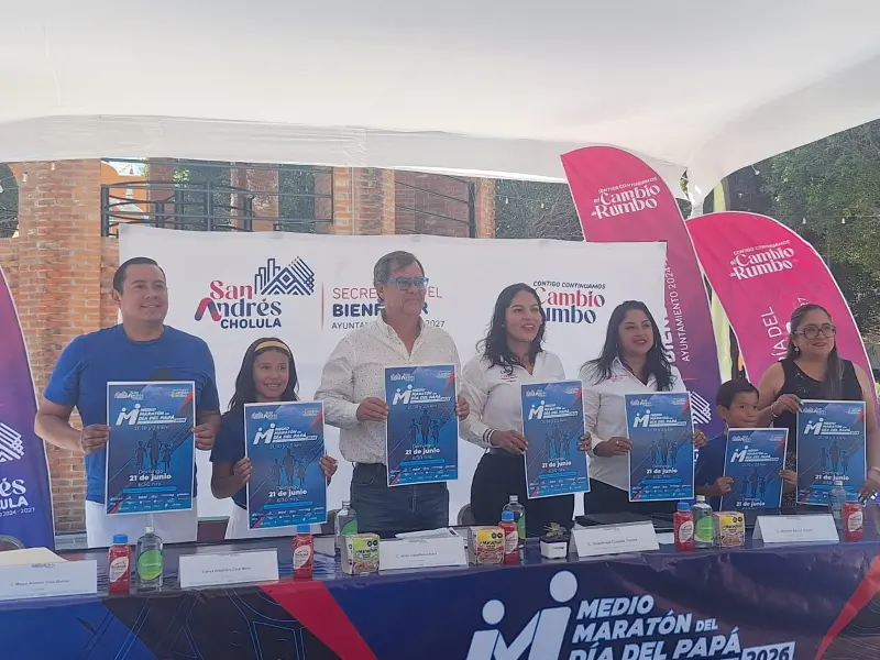 Presentan el Medio Maratón del Día del Padre 2026 en Cholula