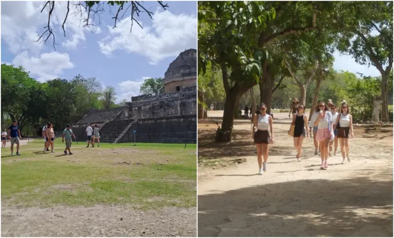 Turismo continúa ingresando a Chichén Itzá en medio de manifestaciones