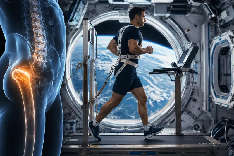 ¿Sabías que los astronautas pueden sufrir pérdida de masa ósea por estar en microgravedad?