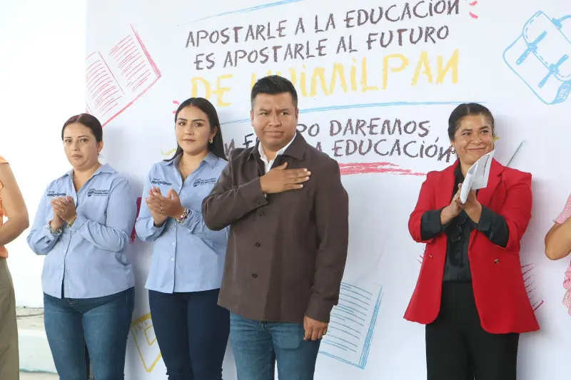 Huimilpan fortalece la educación y los valores cívicos en la Primaria Redención