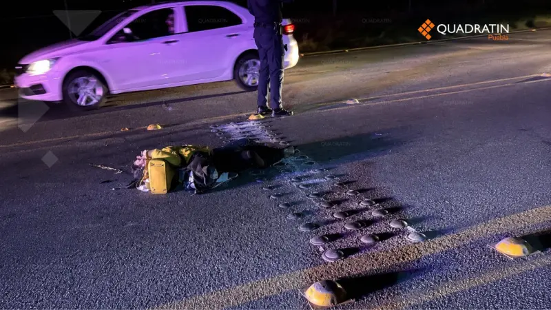 Muere mujer tras derrapar la motocicleta en la que iba en Huejotzingo