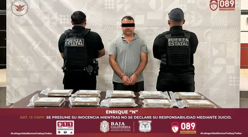 Interceptan cargamento de casi 11 kilos de cocaína en Tijuana; hay un detenido