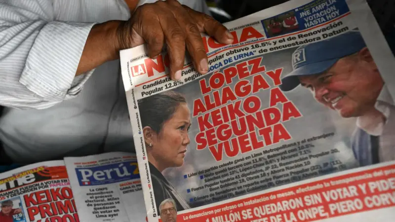 Keiko Fujimori amplía ventaja en conteo de segunda vuelta en Perú