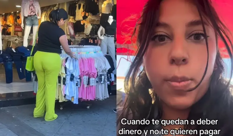 “Ahí anda viendo otra ropa y nada más se anda haciendo mensa” Vendedora encara a una clienta que presuntamente le quedó debiendo dinero y el momento se vuelve viral en redes sociales