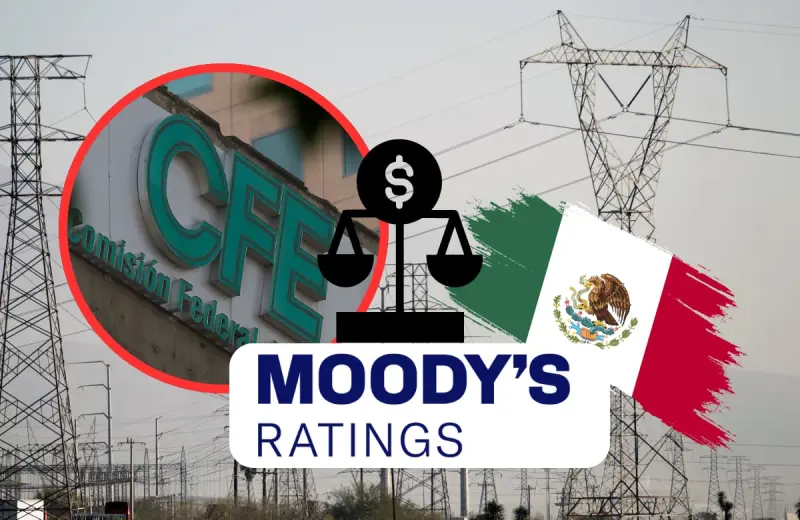 Moody’s mantiene a CFE con grado de inversión pese al deterioro crediticio de México y el riesgo sobre la deuda soberana