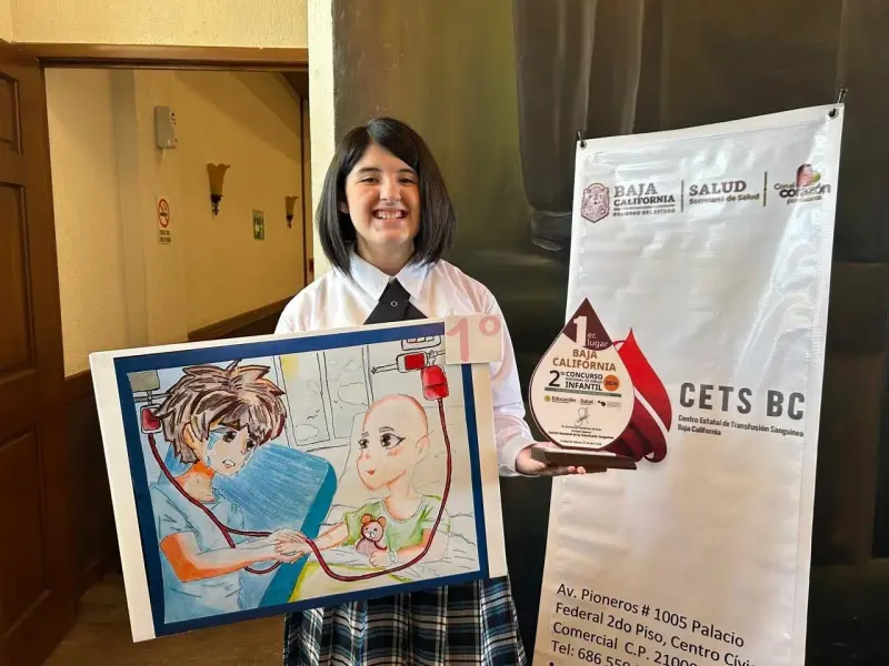 Con dibujos que inspiran a salvar vidas, niñas de BC son reconocidas por promover la donación de sangre