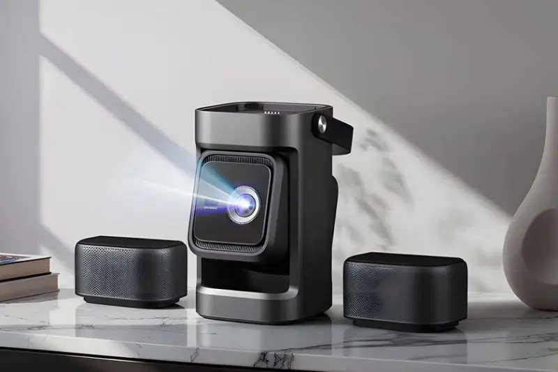 El nuevo proyector de Anker tiene bocinas que se separan del cuerpo para sonido inmersivo: ya está en México