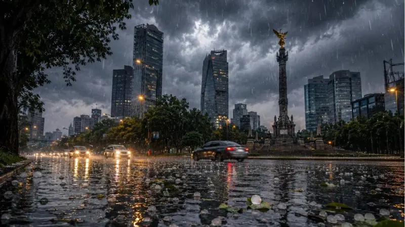 Activan Alerta Amarilla en 12 alcaldías de CDMX por lluvias fuertes y posible granizo