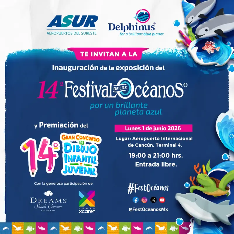 Regresa el Festival de los Océanos al Caribe Mexicano con actividades gratuitas en tres destinos turísticos