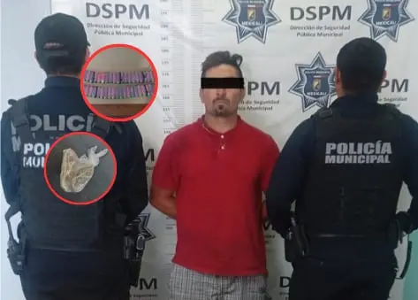 Lo detuvieron por circular en sentido contrario; traía escopeta, cartuchos y droga
