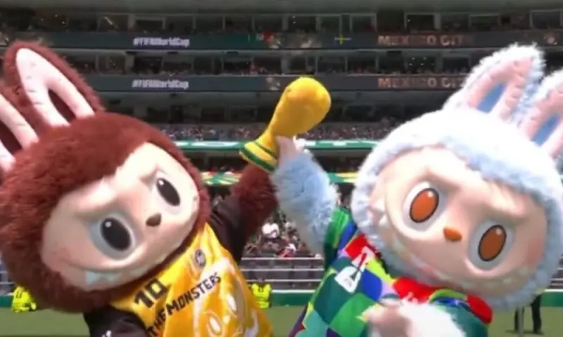 Labubus gigantes invaden inauguración del Mundial 2026