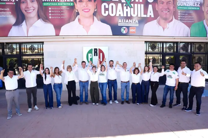 PRI y aliados se declaran listos para la jornada electoral y confían en el respaldo ciudadano en Coahuila