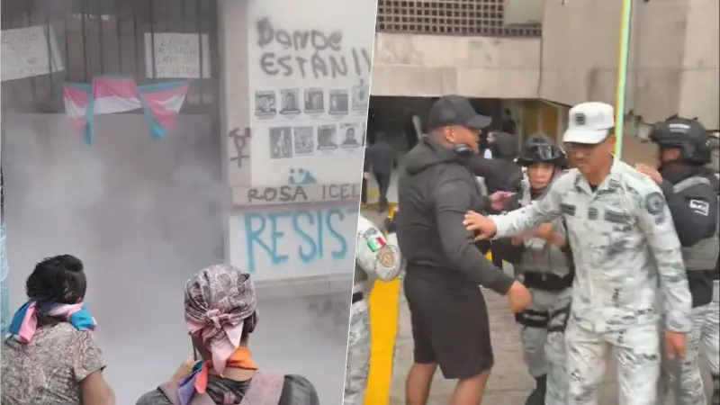 Guardia Nacional desaloja a colectivos trans de oficinas de la Segob: Continuarán con las protestas