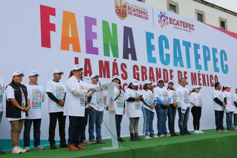 Movilizan a 45 mil personas en la mayor jornada de limpieza de Ecatepec