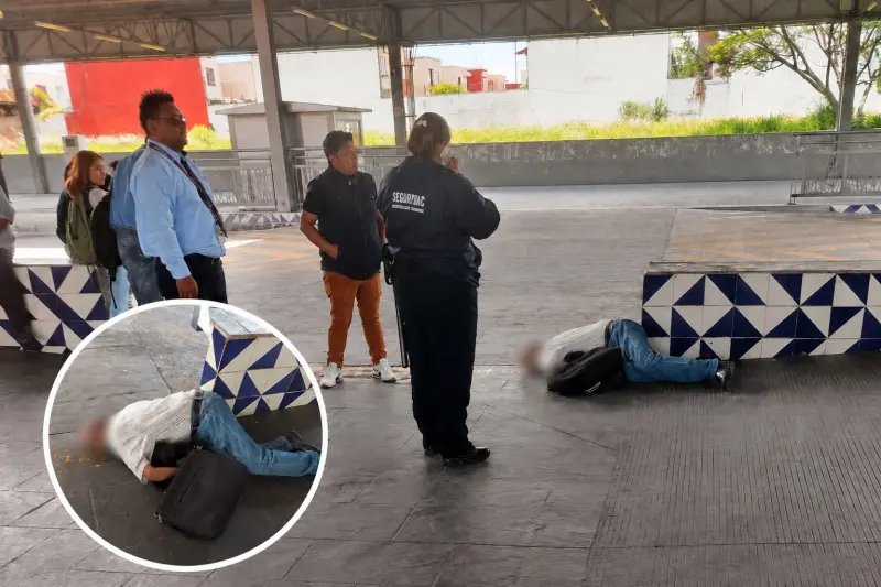 Muere hombre de presunto infarto en Terminal Margaritas de la Línea 2 del RUTA