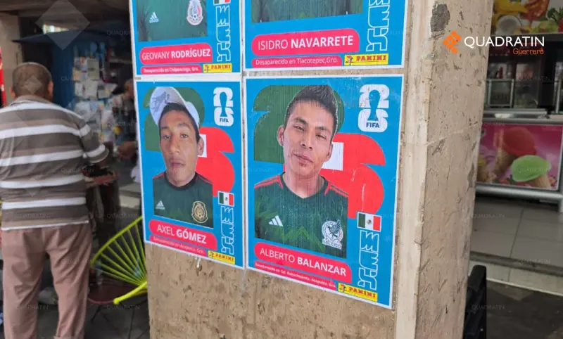 Crean álbum del Mundial con fotos de desaparecidos en Acapulco