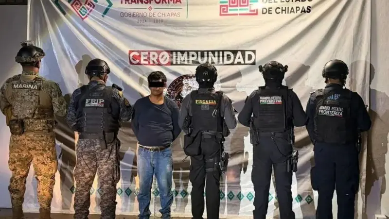 Detienen en Chiapas a presunto líder de la Mara Salvatrucha buscado por Interpol