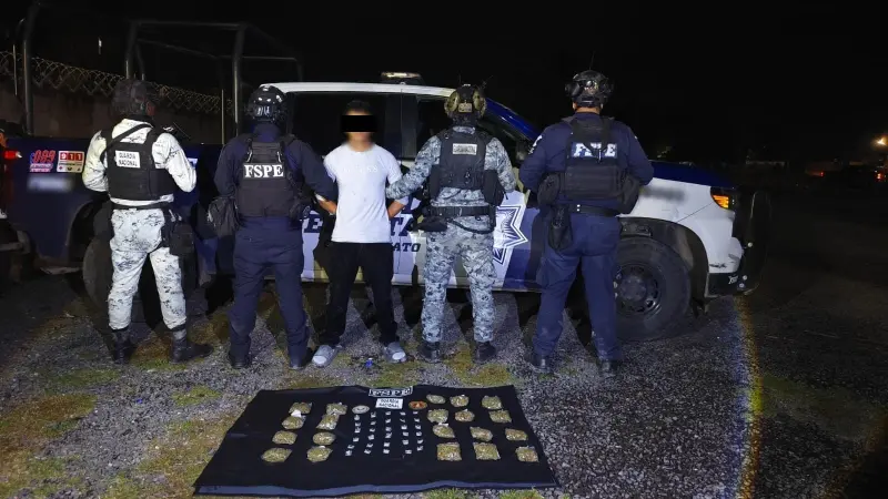 Detienen a hombre con más de 600 dosis de droga en la colonia UCOPI de Irapuato