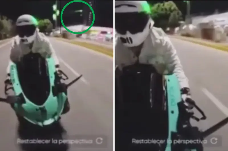 VIDEO: motociclista apuntado con un láser revela desde dónde ataca tirador de Atlixcáyotl