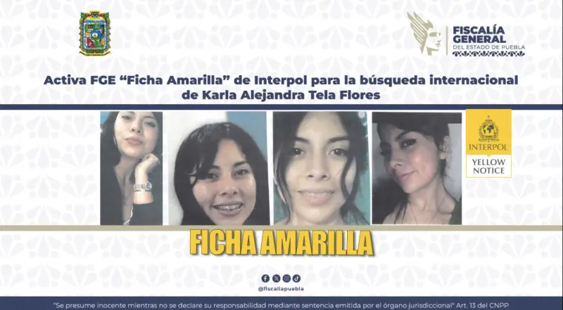 Activan Ficha Amarilla para buscar a Karla Tela Flores