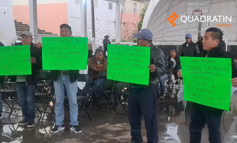 Frenan asamblea del Tren México-Querétaro en San Ildefonso