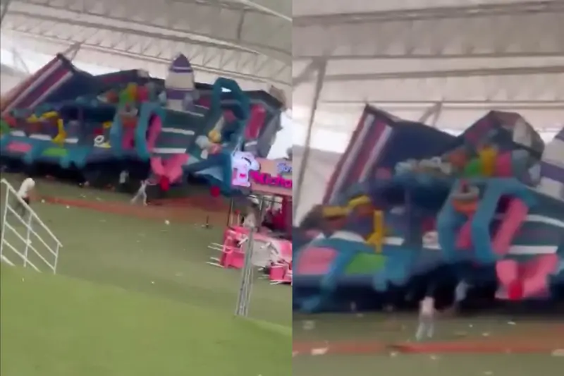 Viento levanta brincolín con niños a bordo en Torreón; reportan al menos 10 menores lesionados