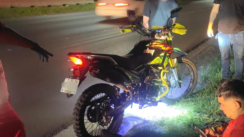 Motociclista resulta lesionado tras accidente vial en la Carretera Nacional