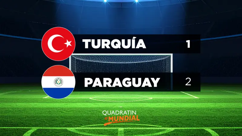 Turquía eliminado, Paraguay vence dos goles por uno a Paraguay