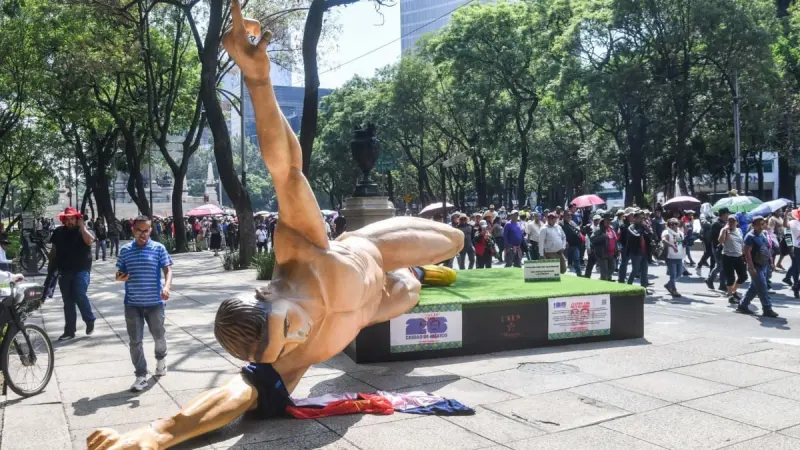 CDMX pide a CNTE ‘respetar el Mundial’ por ataques a esculturas y violencia cerca del Fan Fest