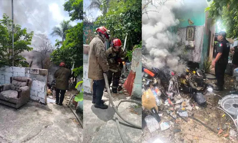 Controlan incendio en predio de San Juan Grande