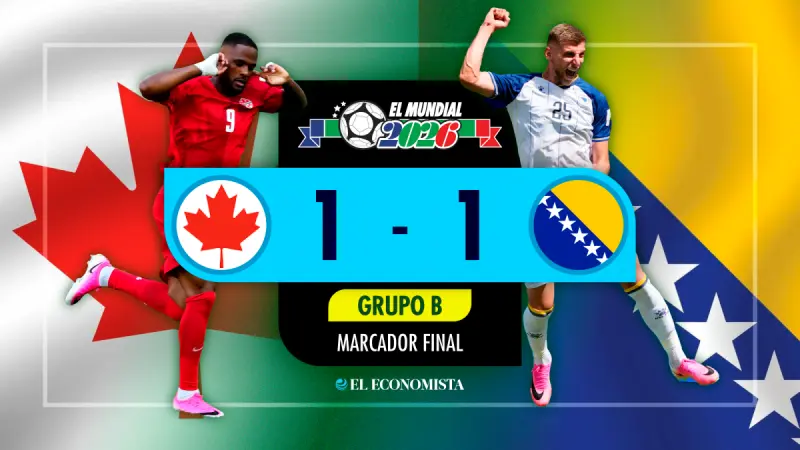 Canadá y Bosnia y Herzegobina inician el Mundial 2026 con empate 1-1