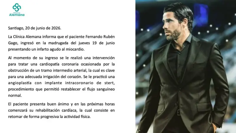 Angioplastía con implante intracoronario de stert, la operación de urgencia de Fernando Gago y quien actualmente tiene buen estado de salud