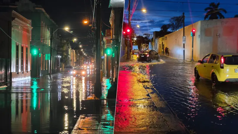 (Fotos y videos) ‘Le llueve sobre mojado’ a Yucatán: Habilitan nuevos refugios y suspenden clases el martes