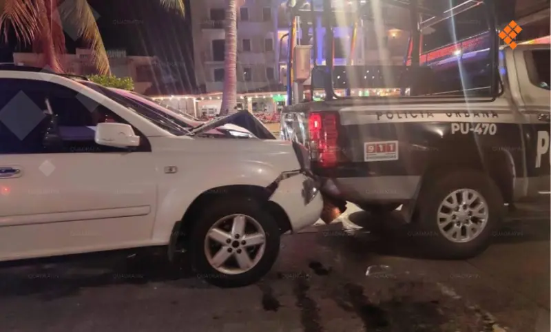 Detienen a conductor alcoholizado tras chocar contra patrulla en Acapulco