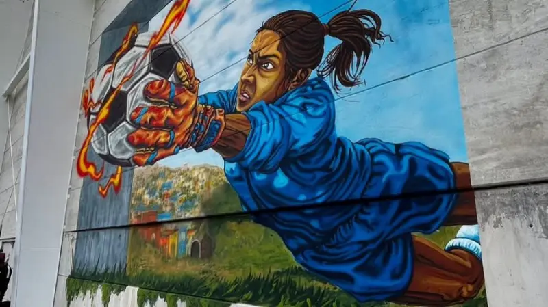 Presentan mural GrafiGol en Macrocentro Deportivo I