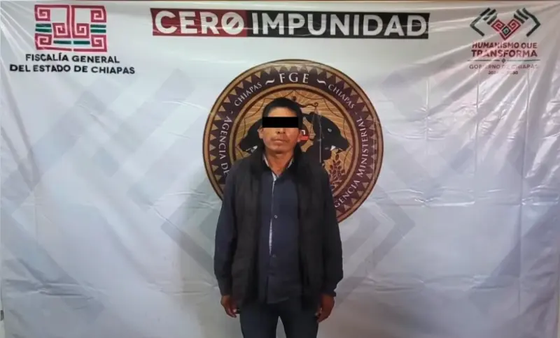 Detienen en Chiapas a hombre acusado de vender a su hija de 12 años por 25 mil pesos
