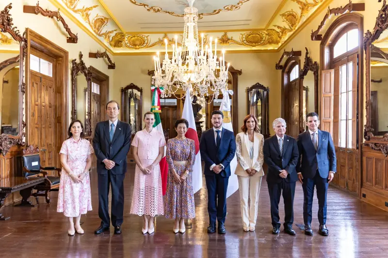 Recibe Samuel García a princesa de Japón e inauguran Jardín Japonés