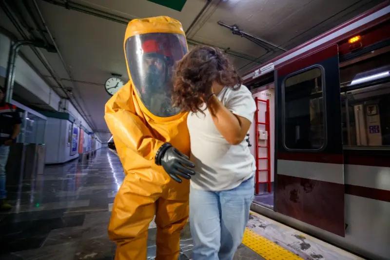 Prueban respuesta en Guadalajara con simulacro en el Tren Ligero