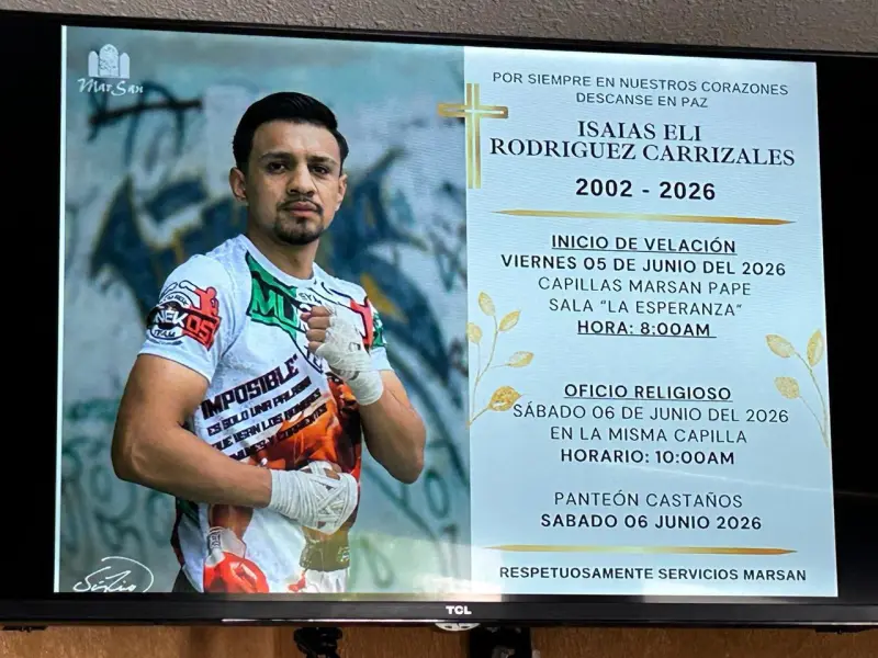 Entre lágrimas y gratitud, despiden a Isaías “El Artillero” Rodríguez, joven promesa del boxeo de Castaños